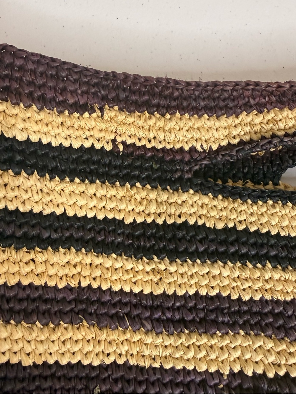 Striped Raffia Tote Bag - Picture 7 of 10